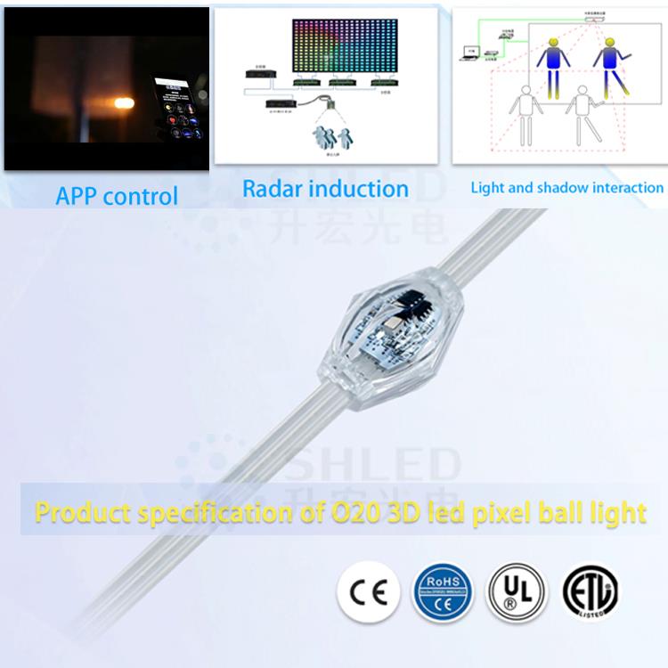 3D-piksline palli maastiku valgustus 3d pixel ball landscape lighting